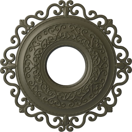 Ekena Millwork Orrington Ceiling Medallion (Fits Canopies up to 6 1/4"), 22"OD x 6 1/4"ID x 1 3/4"P, Witch Hazel CM22ORWHF
